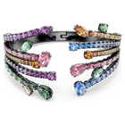 swarovski matrix bangle  mixed cuts  bouquet  multicolored  ruthenium plated