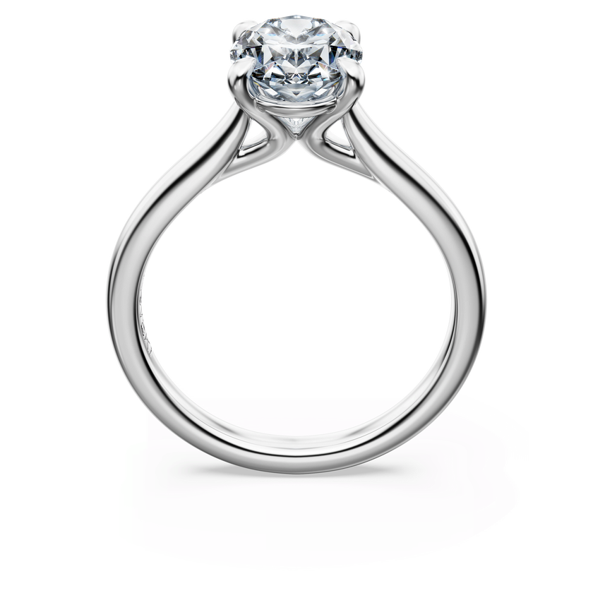 swarovski eternity solitaire ring  lab grown diamonds 2 ct tw  oval shape  18k white gold