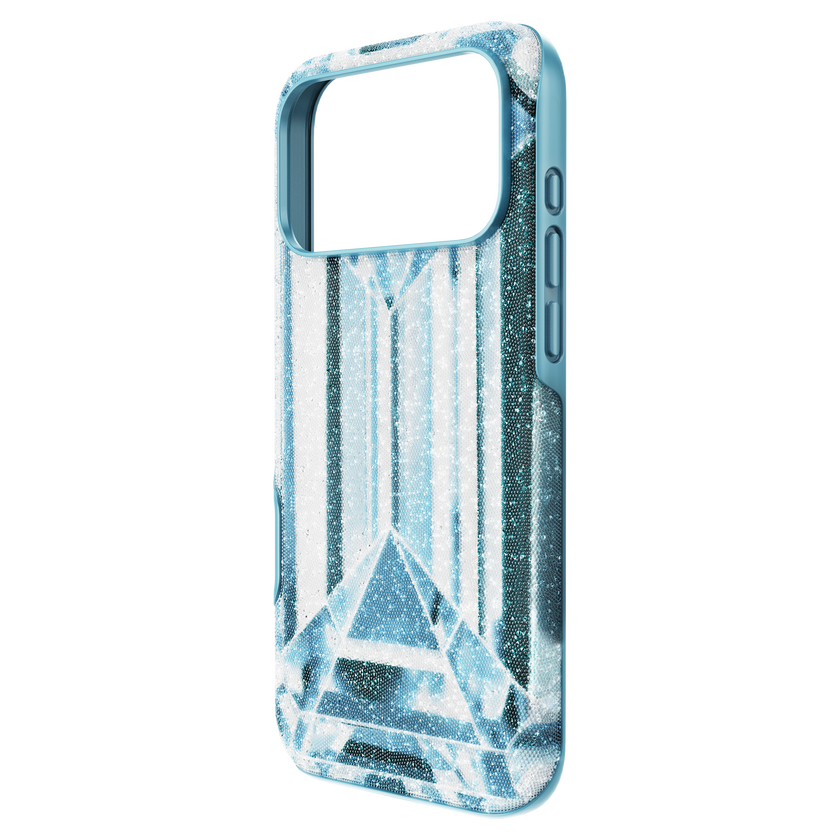 swarovski high smartphone case  crystal effect  iphone  17 pro max  blue