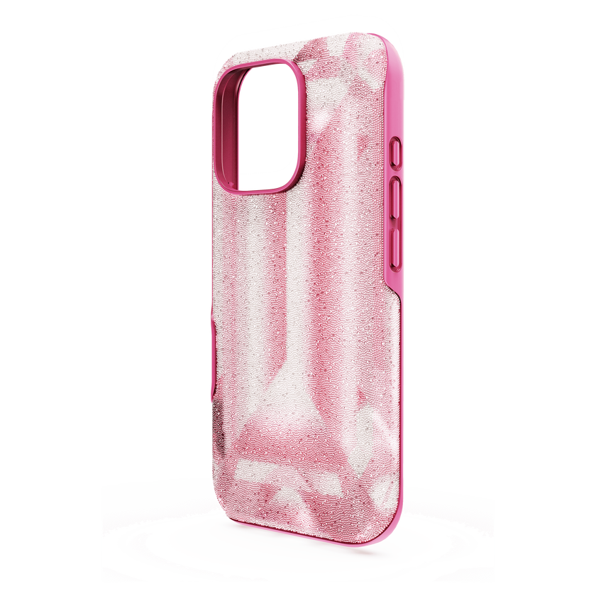 swarovski high smartphone case  crystal print motif  iphone  16 pro  pink