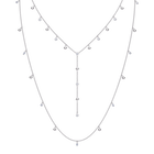 Moonsun Necklace, White, Rhodium plated