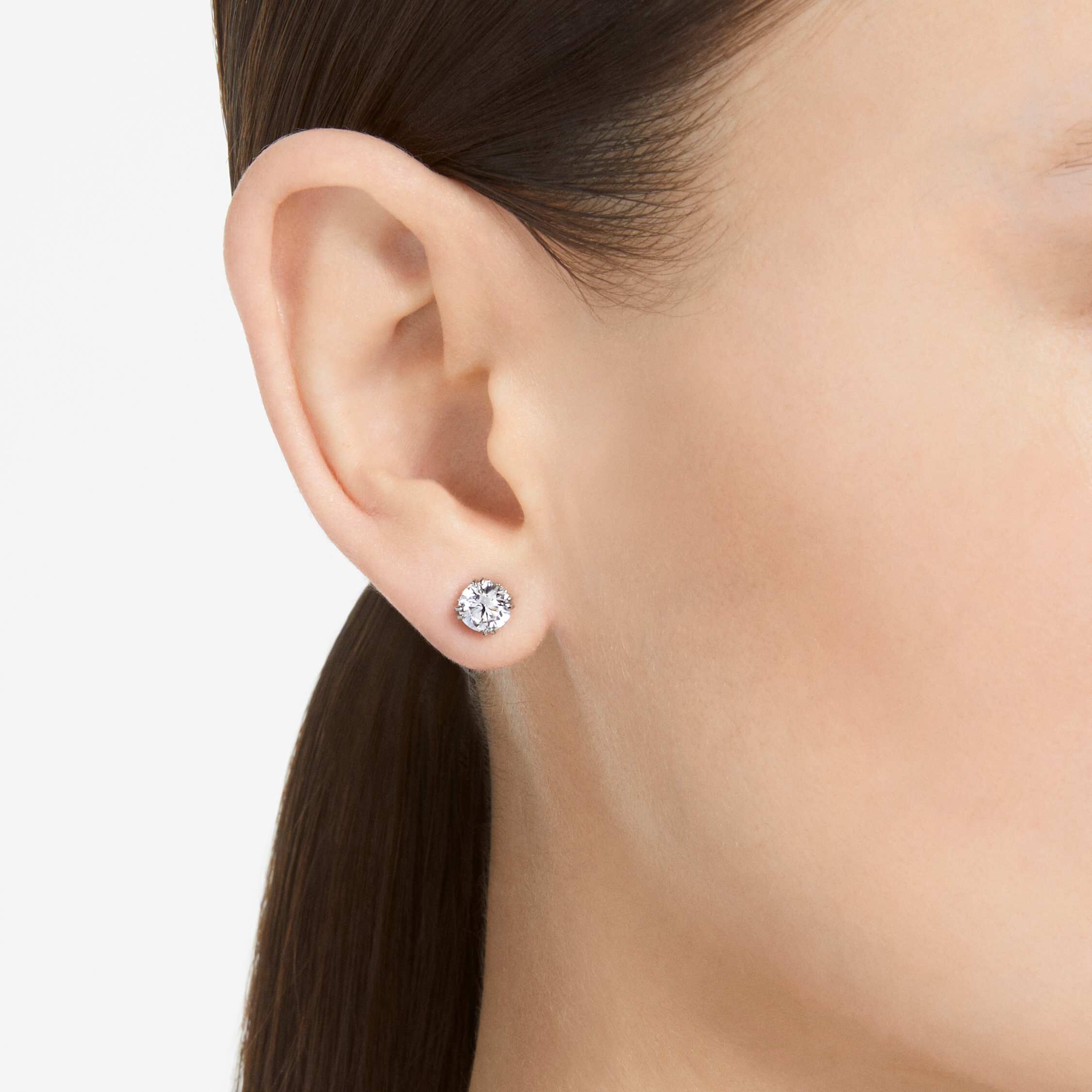 Swarovski zirconia 2025 round stud earrings