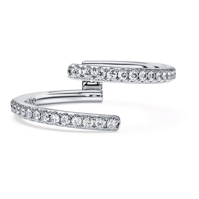 swarovski eternity open band ring  lab grown diamonds 0 2 ct tw  round shape  18k white gold