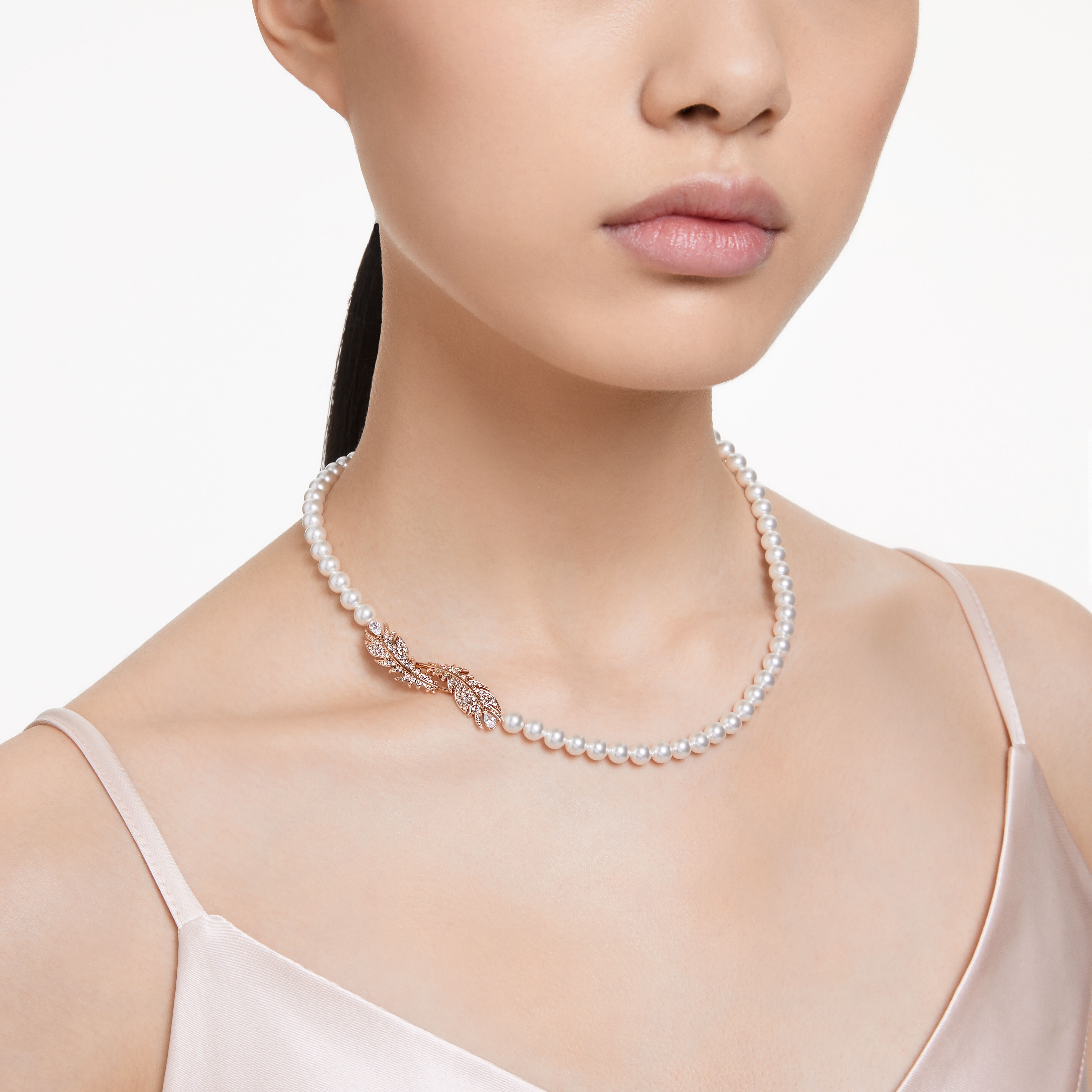 Feather shop necklace swarovski