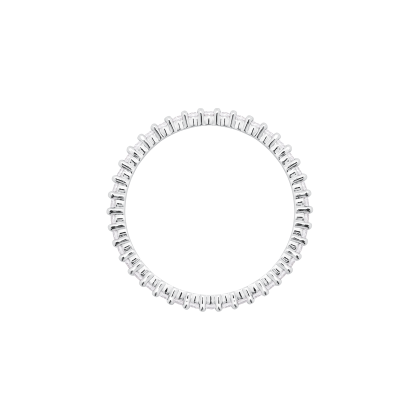 Vittore Ring, White, Rhodium Plated