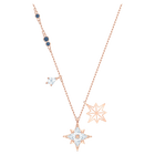 swarovski symbolic pendant star white rose gold tone plated