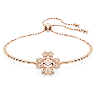 swarovski idyllia bracelet clover white rose gold tone plated