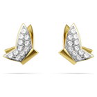 swarovski idyllia lilia stud earrings  butterfly  white  18k gold finish