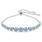 swarovski imber tennis bracelet mixed round cuts blue rhodium plated