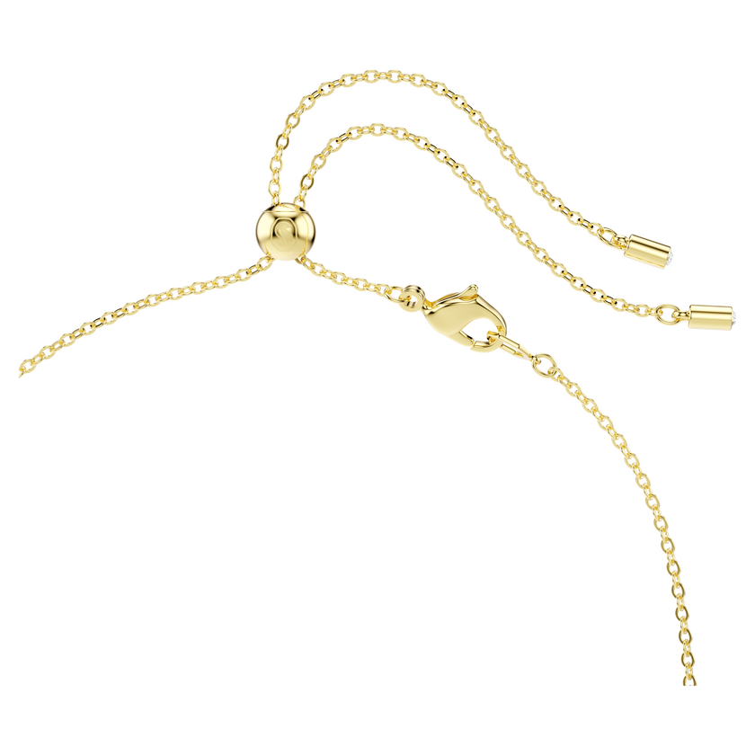 swarovski constella necklace  mixed cuts  green  gold tone plated