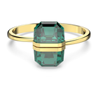 Lucent bangle, Magnetic closure, Oversized crystal, Green, Gold-tone finish
