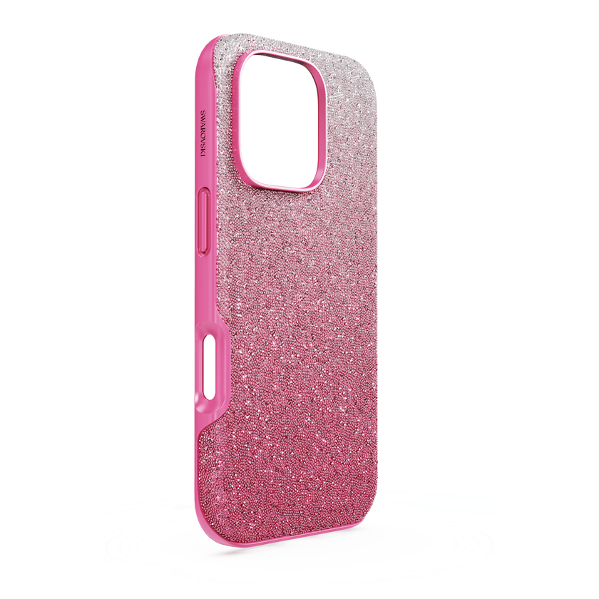swarovski high smartphone case  color gradient  iphone  16 pro  pink