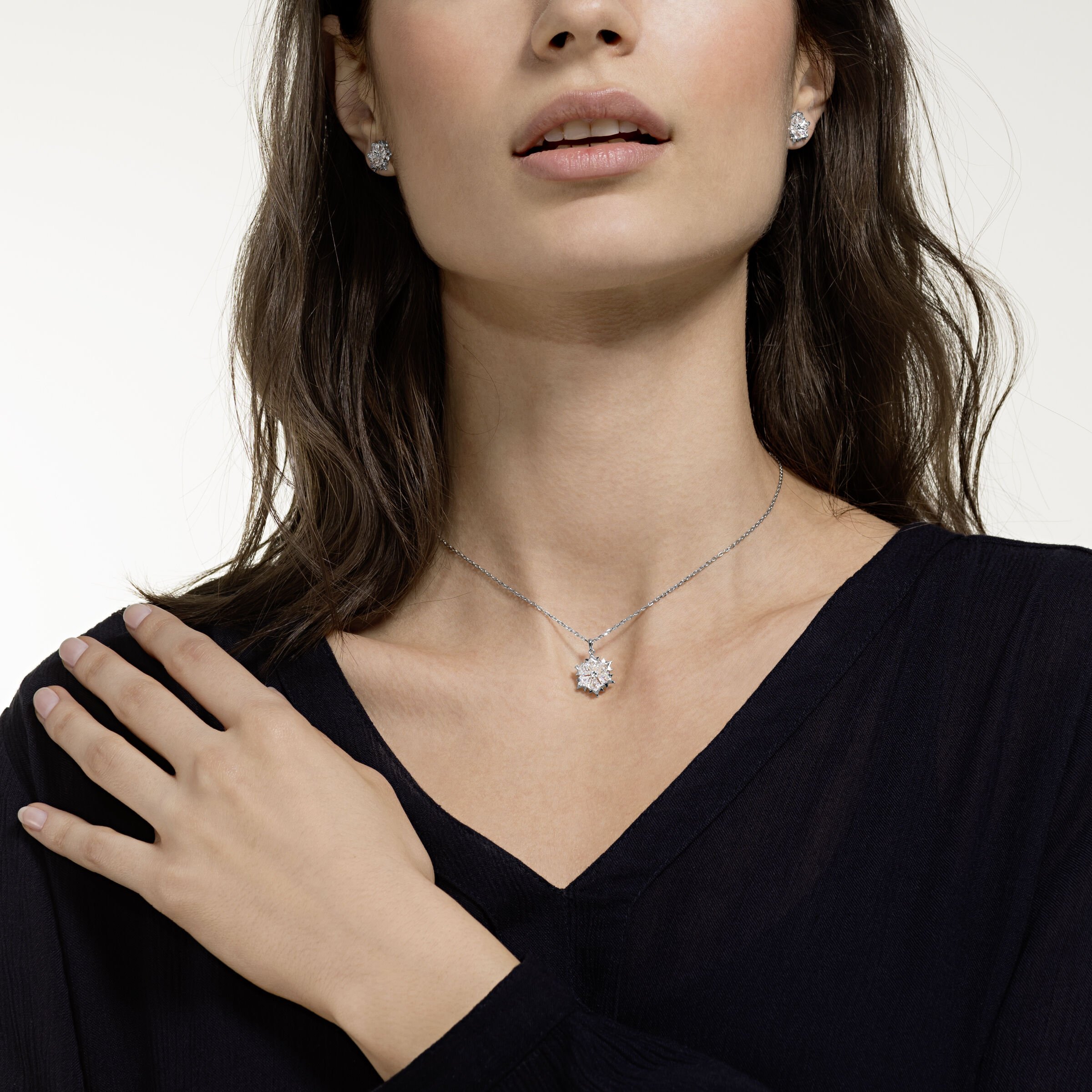 Magic Snowflake Set White Rhodium plated