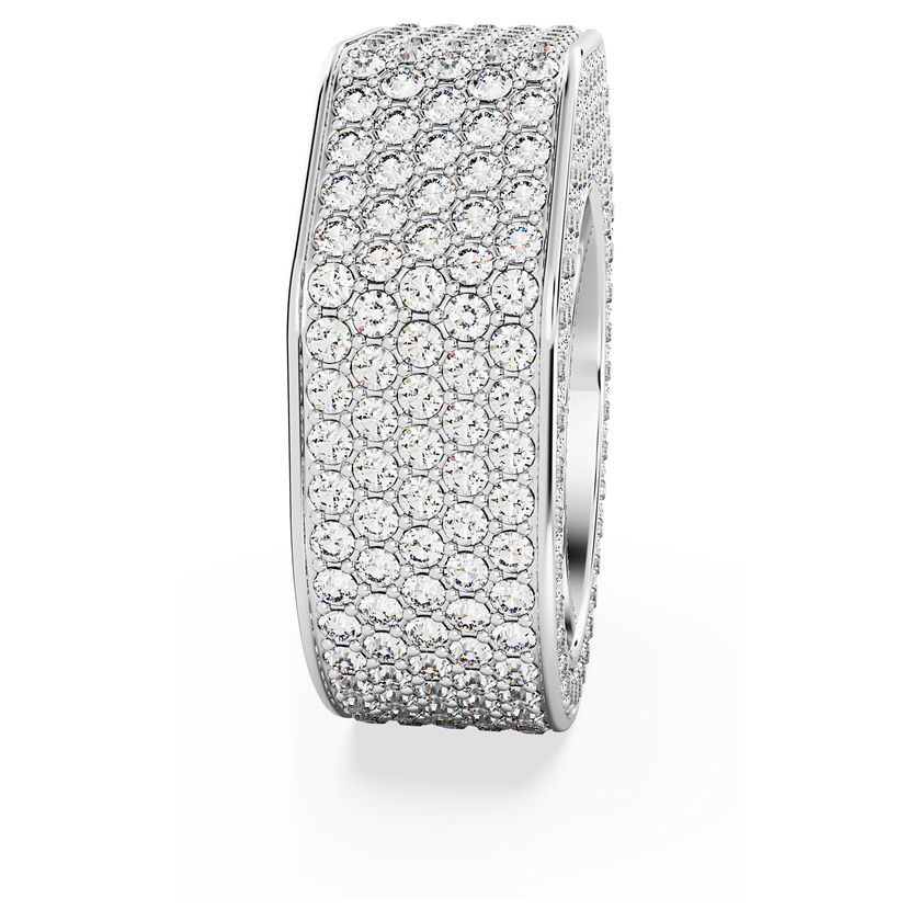 swarovski dextera ring  octagon shape  pav   white  rhodium plated