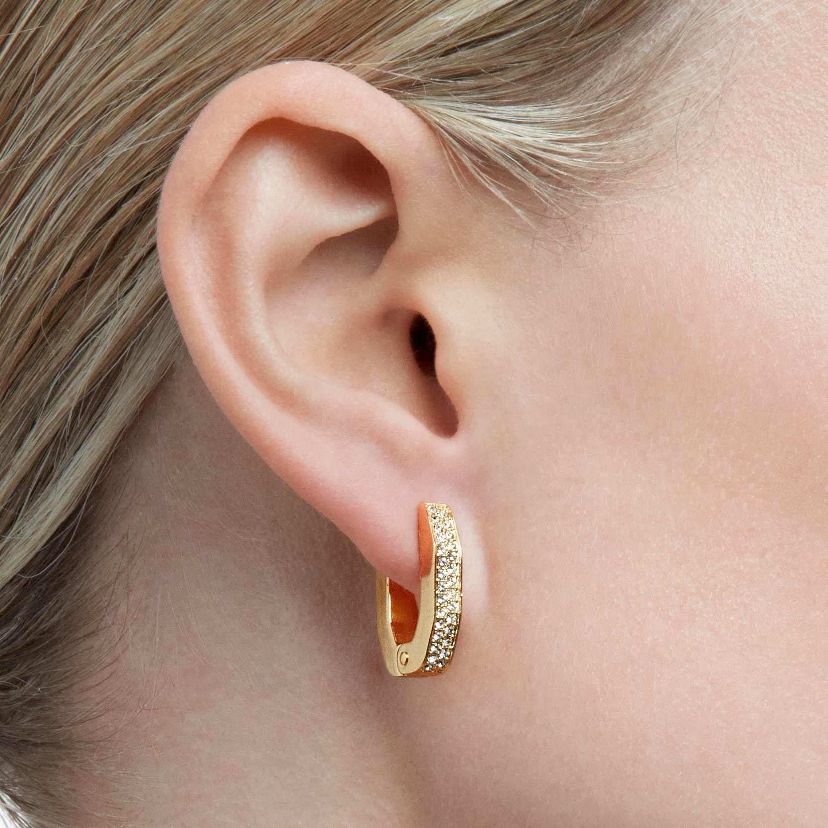 Swarovski gold earrings clearance sale