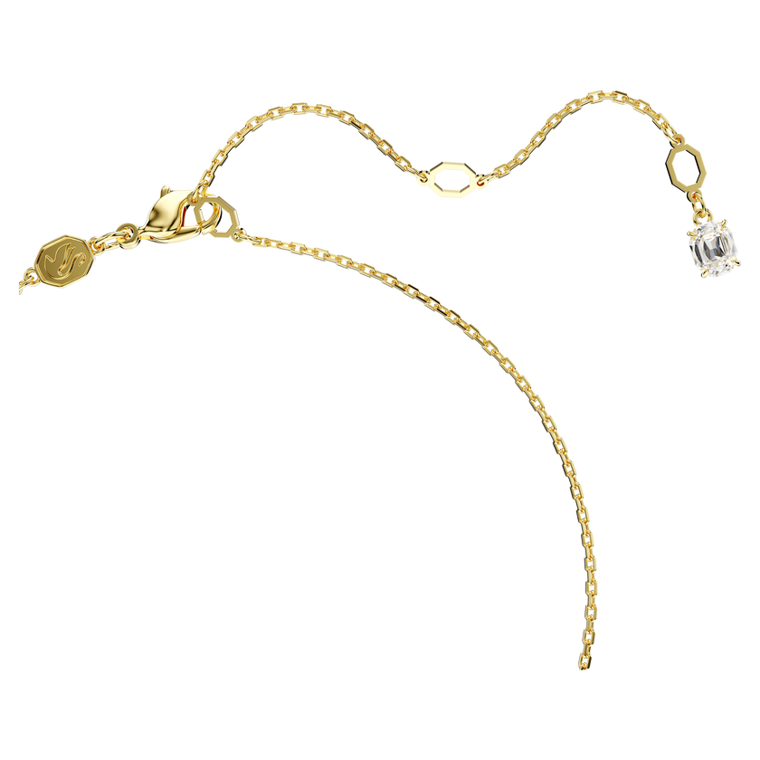 swarovski imber pendant  round cut  white  gold tone plated