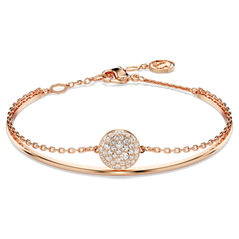 swarovski sublima bangle white rose gold tone plated