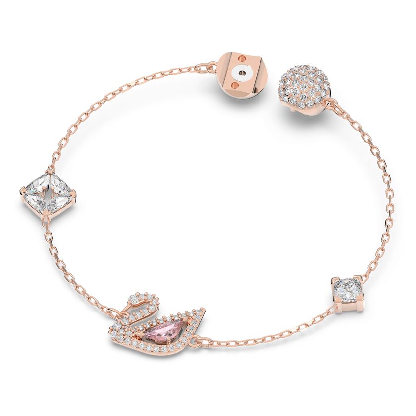 5485876 Swan bracelet, Magnetic closure, Swan, Pink | Swarovski KSA
