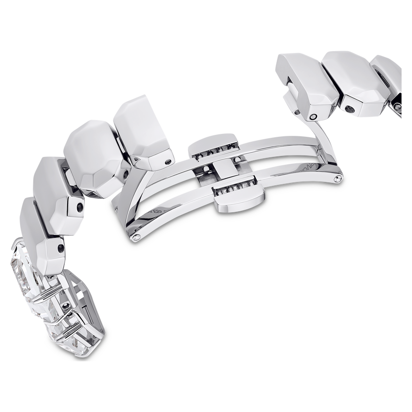 swarovski watch  octagon cut bracelet  white  stainless steel