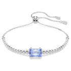 swarovski matrix tennis bracelet mixed cuts blue rhodium plated
