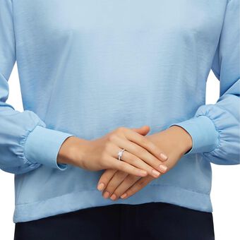 swarovski attract ring  pav   white  rhodium plated