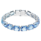 swarovski millenia tennis bracelet octagon cut color gradient blue rhodium plated