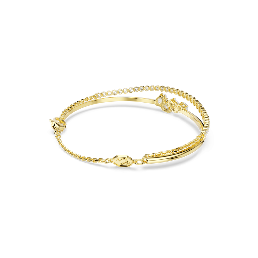 swarovski mesmera bracelet  mixed cuts  white  18k gold finish