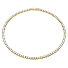 swarovski matrix tennis necklace round cut white gold tone plated