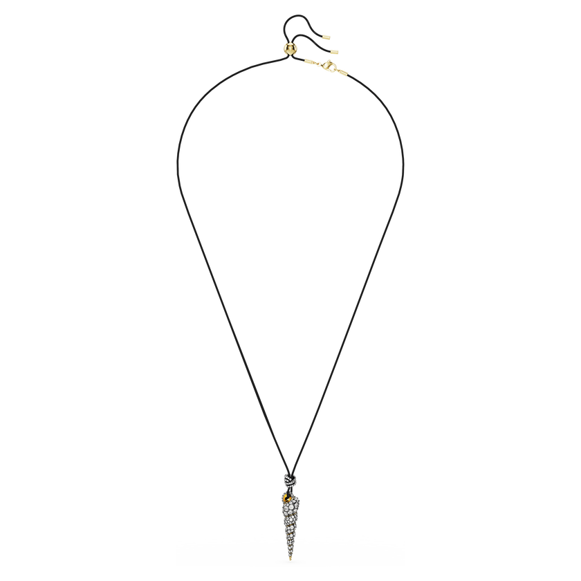 swarovski idyllia pendant  round cut  shell  white  mixed metal finish