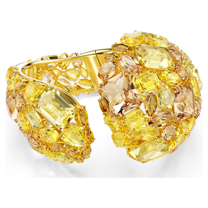 swarovski gema cuff  yellow  gold tone plated