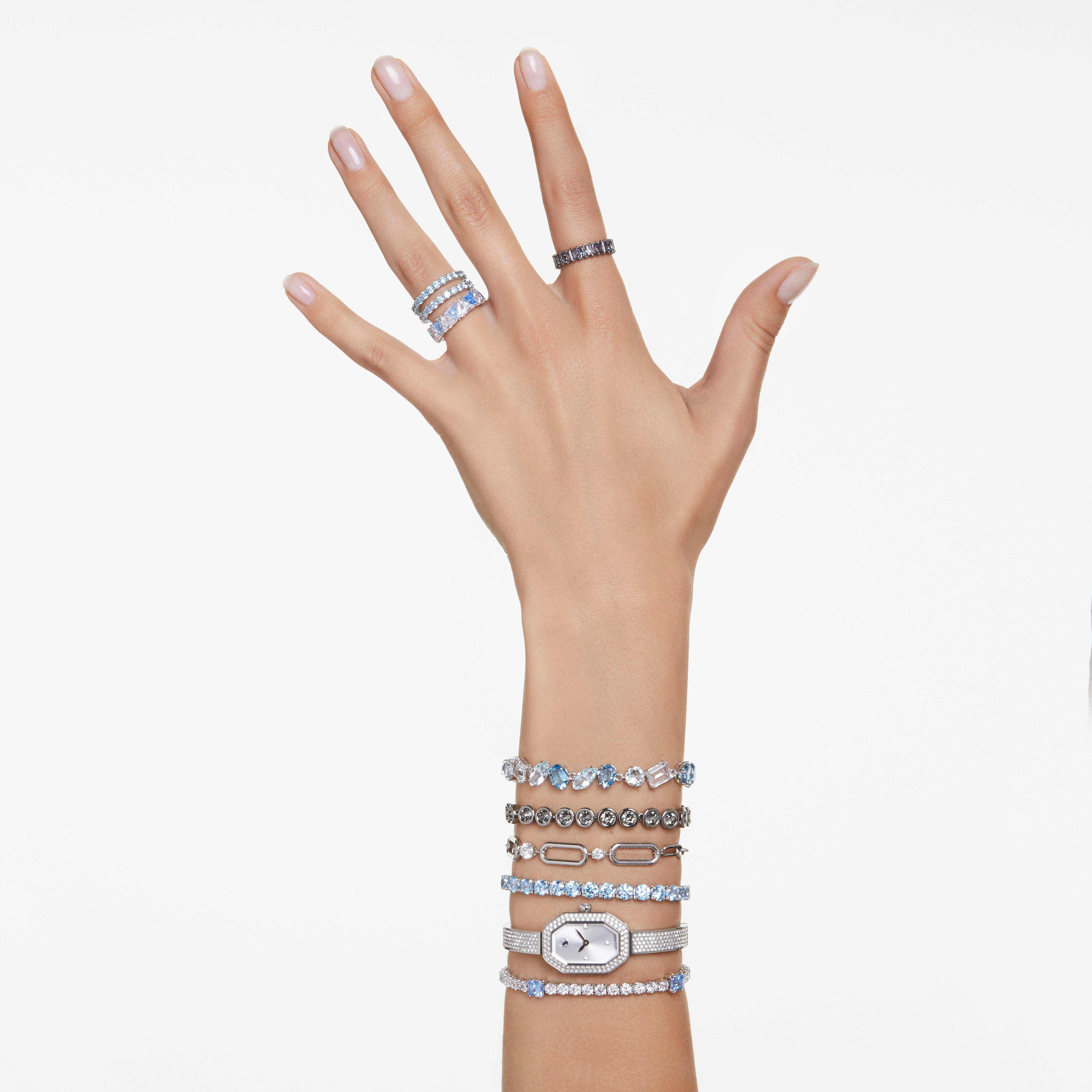 Buy Swarovski Imber Tennis bracelet, Round cut, Black