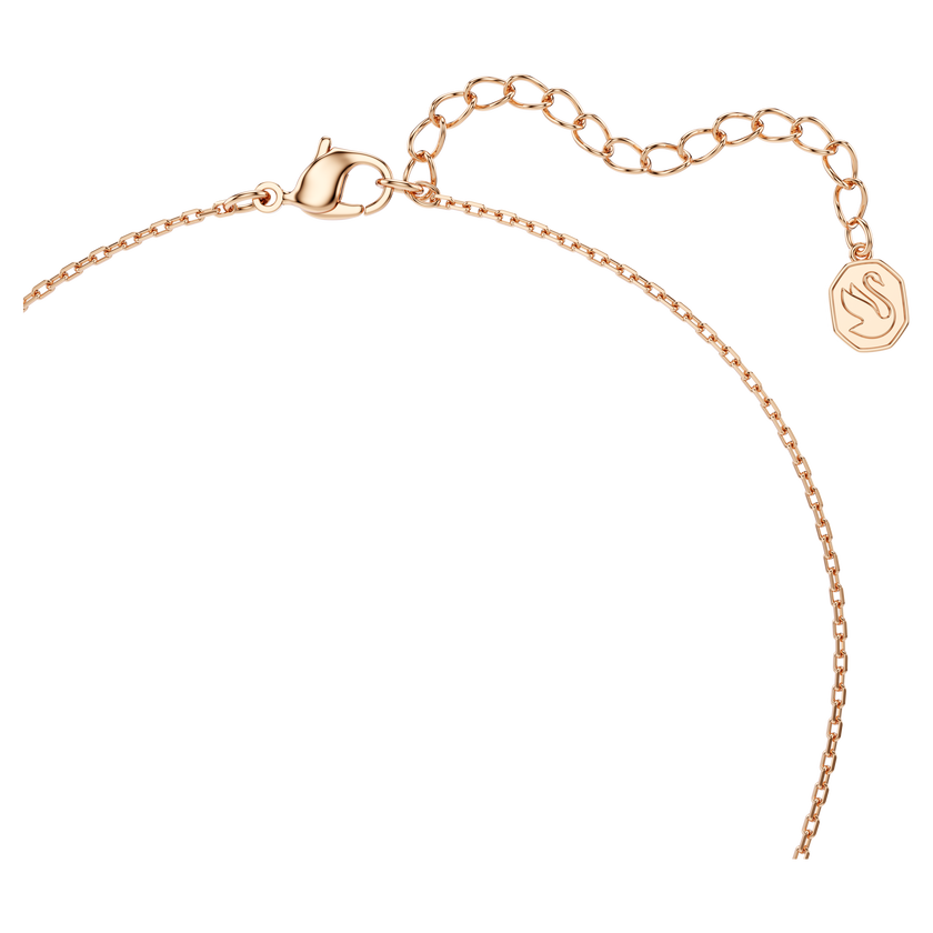 swarovski bella v set  round cut  white  rose gold tone plated
