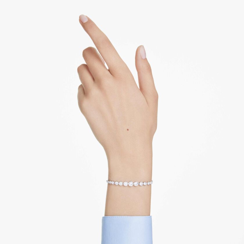 Buy Swarovski Imber Tennis bracelet, Mixed round cuts, White