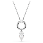 swarovski mesmera pendant pear cut white rhodium plated