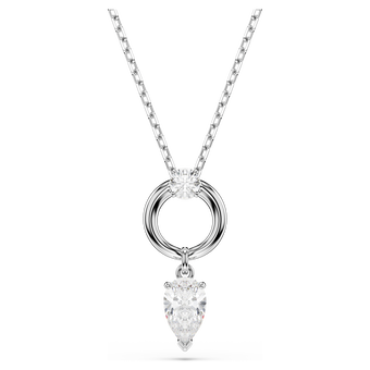 swarovski mesmera pendant pear cut white rhodium plated