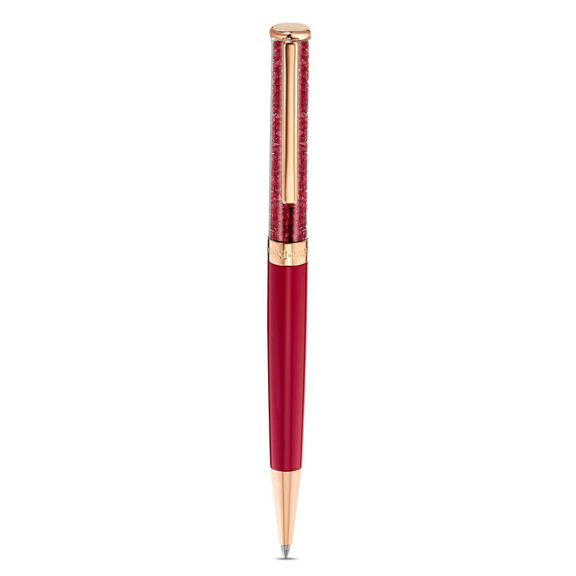 Crystalline Ballpoint Pen, Red, Rose-gold tone plated