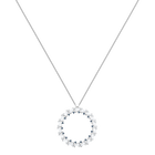 Naeli Necklace, White, Rhodium plated