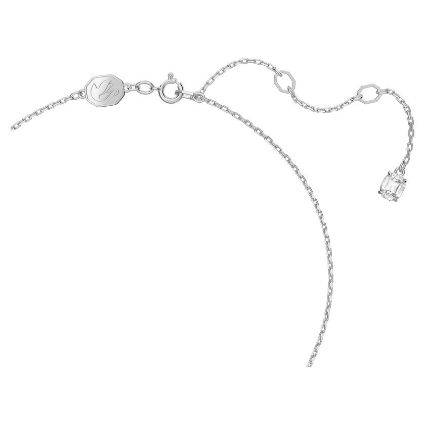 swarovski una angelic pendant  round cut  pav   white  rhodium plated