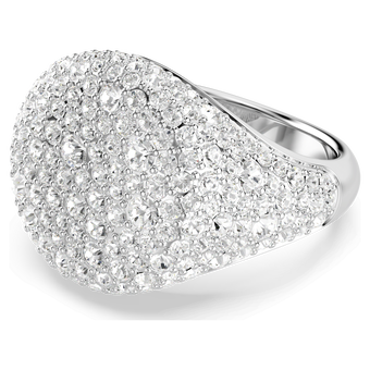 swarovski sublima cocktail ring  white  rhodium plated