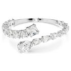 swarovski matrix cuff mixed cuts white rhodium plated