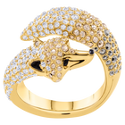 Buy Swarovski March Fox Motif Ring Multi Colored Gold Plating