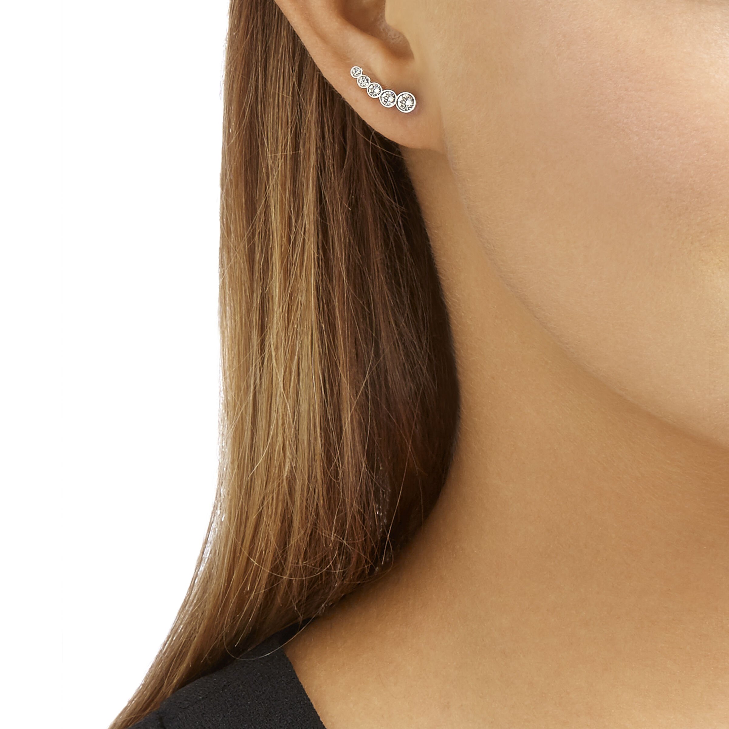 セール★SWAROVSKI★Harley イヤーカフ クリアクリスタル 1.5 cm Buy Swarovski Harley ear cuffs, Round cut, White, Rhodium plated