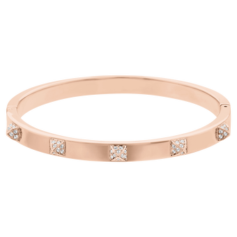 swarovski dextera bangle white rose gold tone finish
