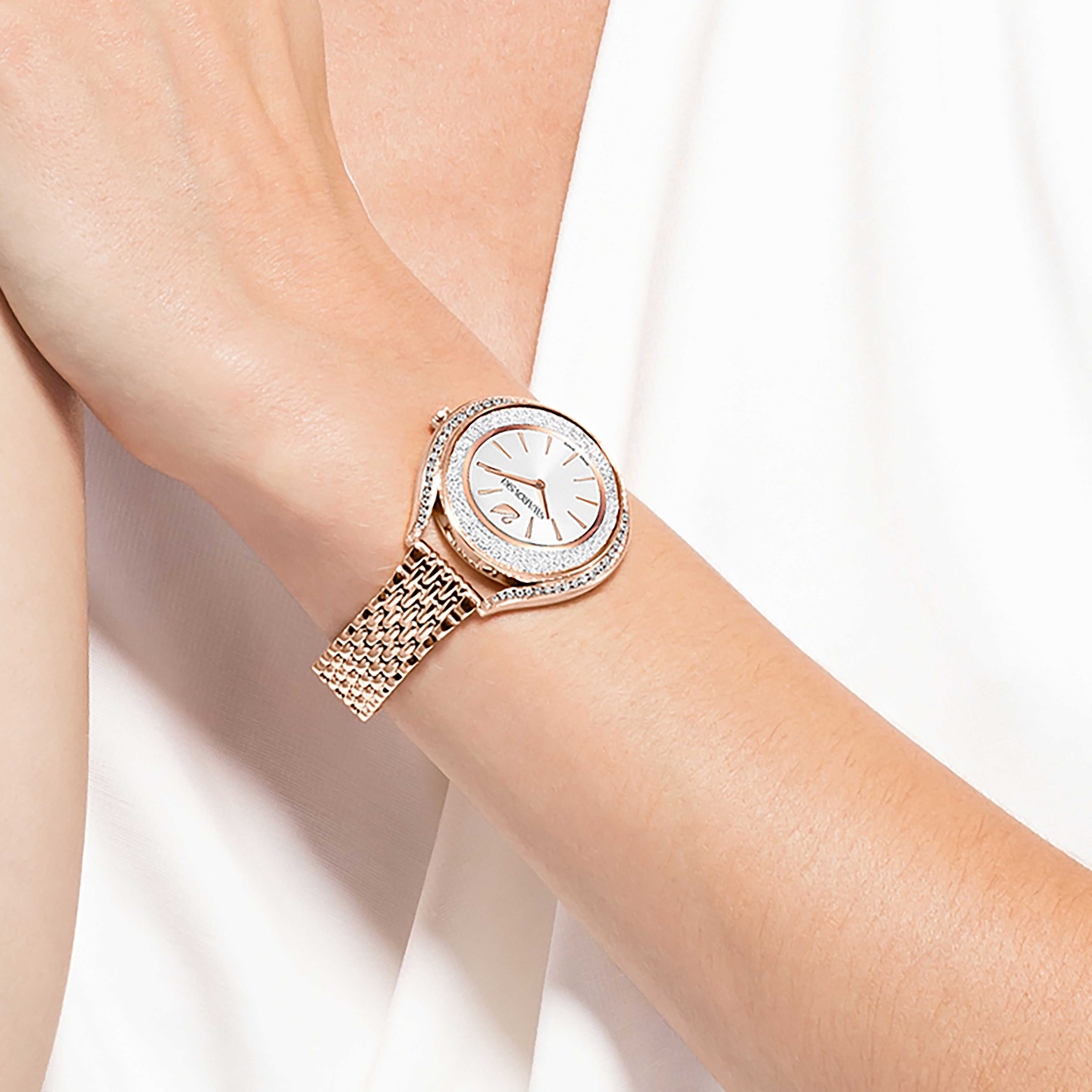 Buy Swarovski Crystalline Aura Watch Metal Bracelet Rose gold tone Rose gold tone PVD