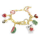 swarovski idyllia bracelet  mixed cuts  mixed motifs  multicolored  gold tone plated