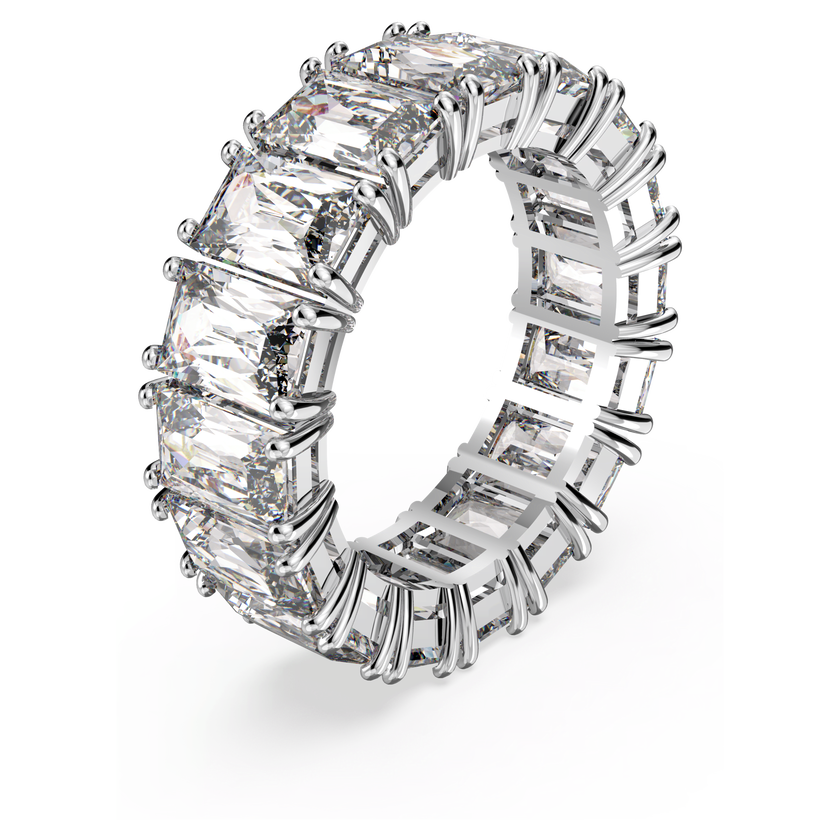 swarovski matrix vittore ring  rectangular cut  white  rhodium plated
