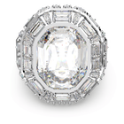 swarovski mesmera cocktail ring octagon cut white rhodium plated