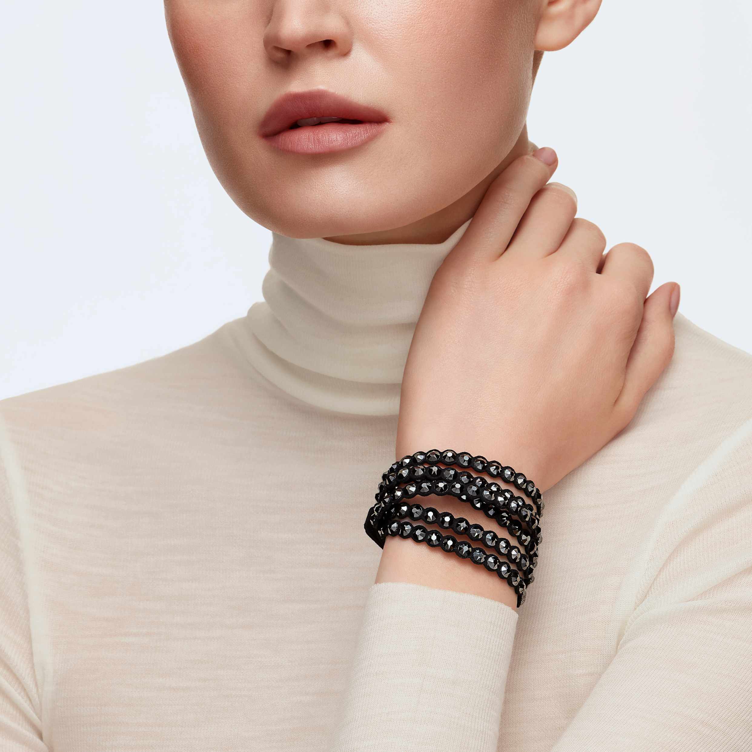 Swarovski bracelet black crystal shop