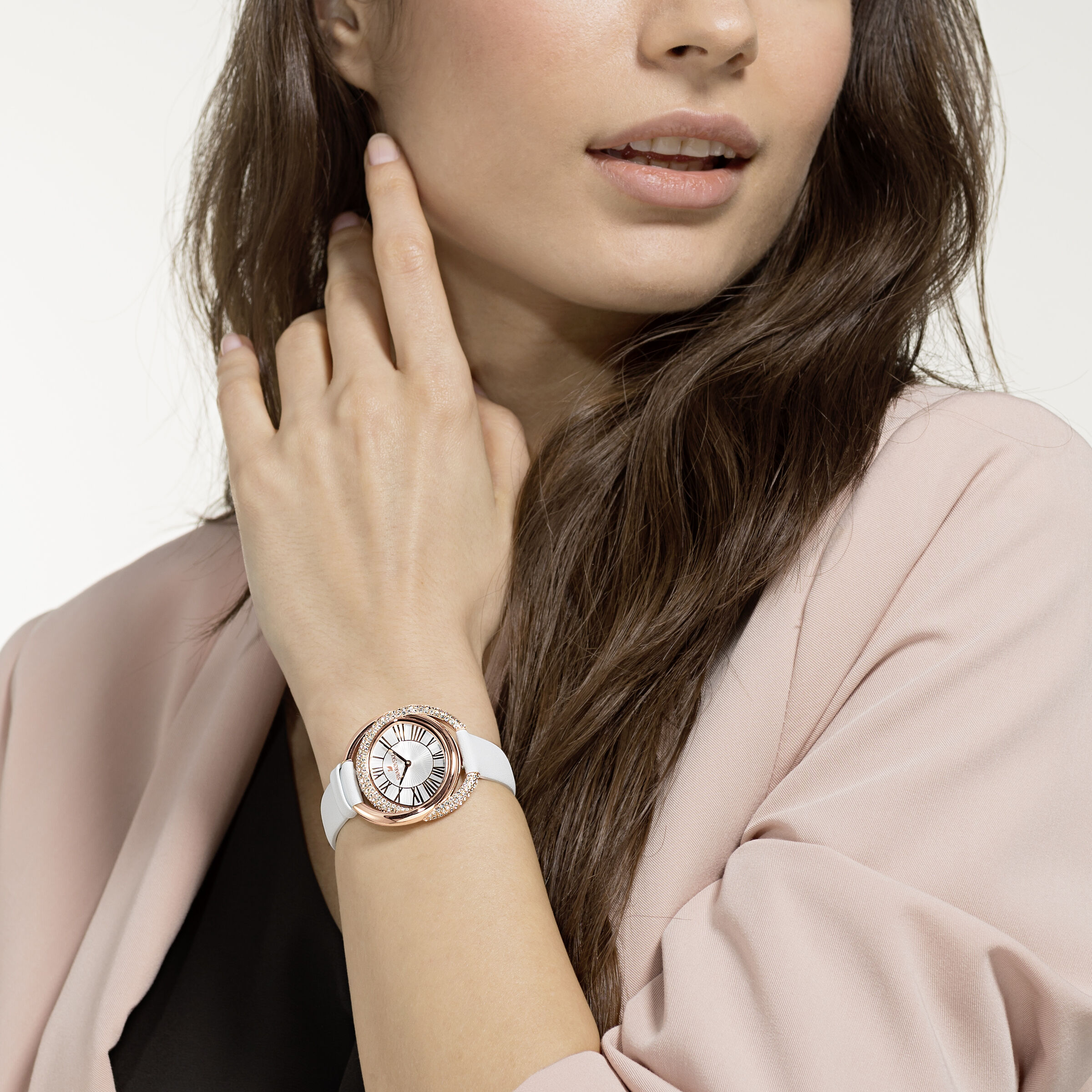 Rose gold watch with white gold ring sale