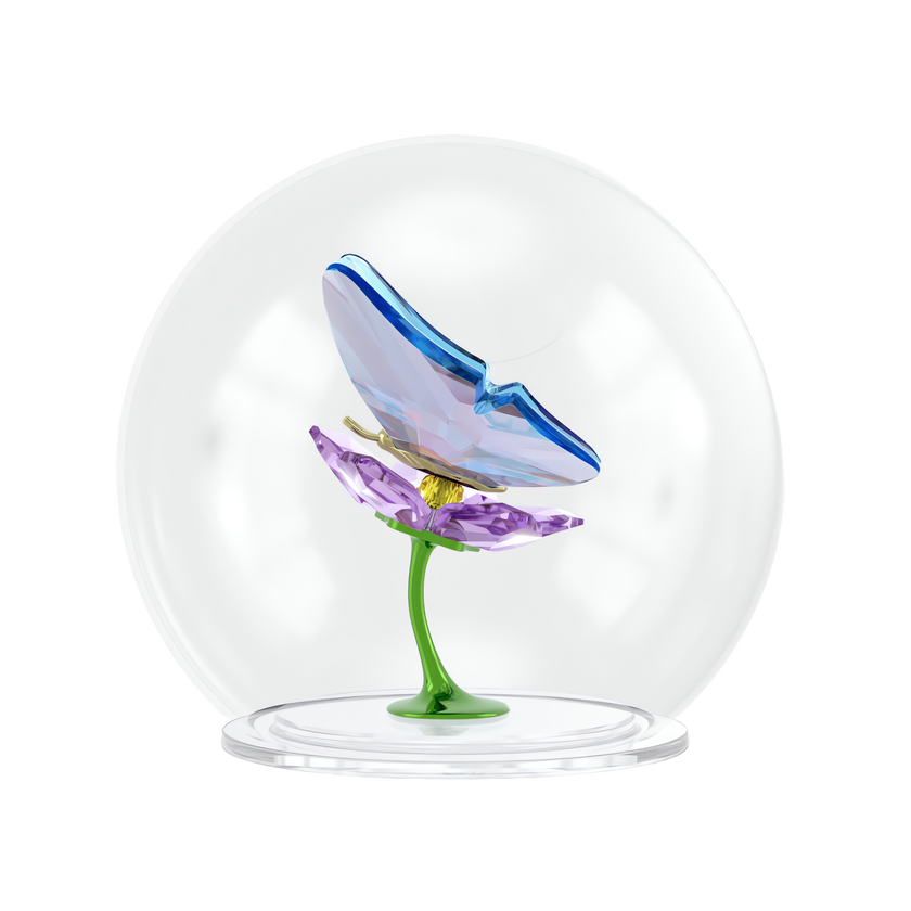swarovski idyllia glass ball butterfly and flower